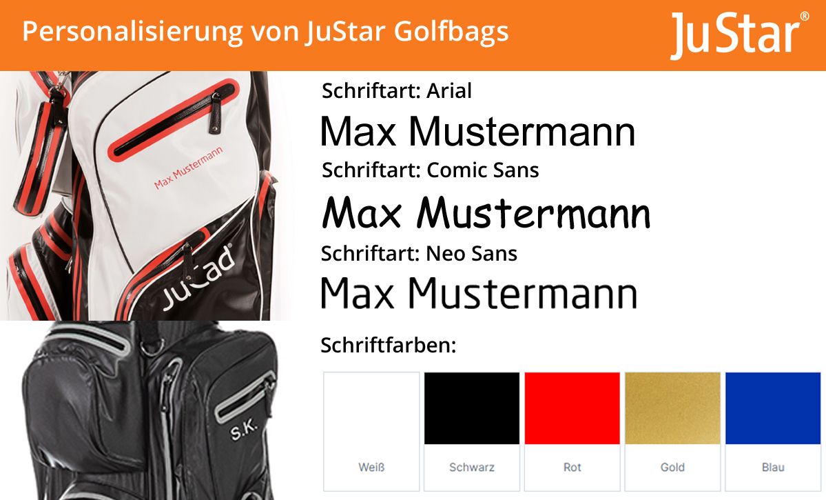 Personalisierung Golfbag