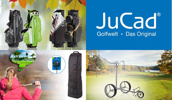 JuCad Golf Elektrocaddys Handwagen Golfbags Golfzubehör