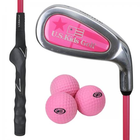 U.S. Kids Golf Yard Club Lern- und Übungsschläger (RS45), 115-122cm, LH, pink