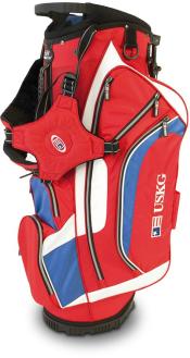 U.S. Kids Golf Carry & Cart Tournament Bag, rot/weiß/blau