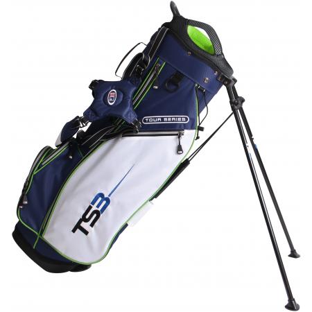 U.S. Kids Golf Tour Series Stand Bag, (TS57 / 145-152cm), blau/weiß/grün