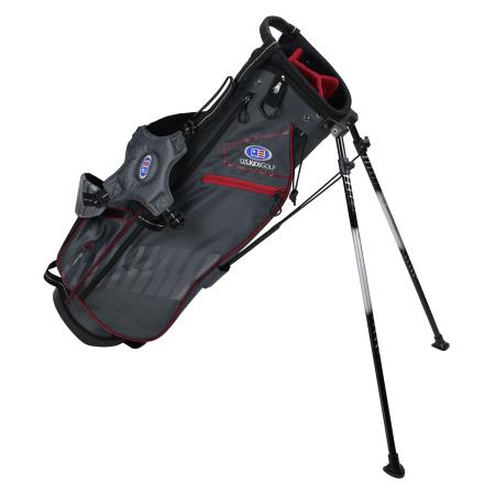 U.S. Kids Golf Ultralight Series Bag, UL60 / 152-160cm, grau/dunkelrot