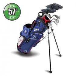 US Kids Golf UL7 Starterset Ultralight UL57 145152cm RH 7teilig navyrot