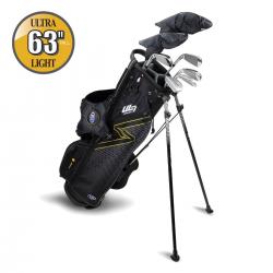 US Kids Golf UL7 Starterset Ultralight UL63 160168cm LH 7teilig schwarzgoldgelb