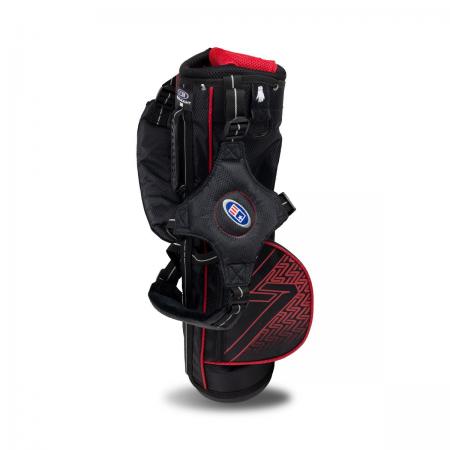 U.S. Kids Golf UL7 Ultralight Series Bag, UL39 / 100-107cm, schwarz/rot