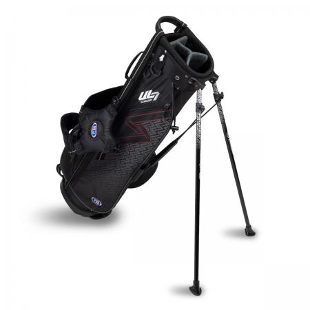 U.S. Kids Golf UL7 Ultralight Series Bag, UL60 / 152-160cm, schwarz/dunkelrot
