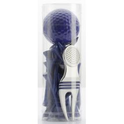 GeschenkSet mit Pitchgabel Ball und Tees blau