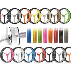 JuCad ZusatzErsatzbereifung Rädersatz Elektrotrolley Carbon 3teilig