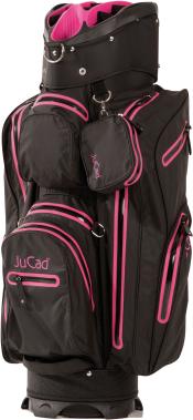 JuCad Cartbag Aquastop, schwarz/RV pink
