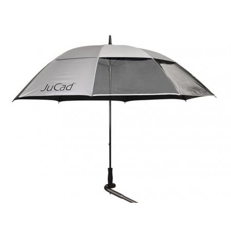 JuCad Windproof & Window Golfschirm, silber (UV-Schutz)