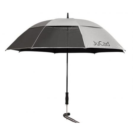 JuCad Teleskop Windproof & Window Golfschirm, silber (UV-Schutz)