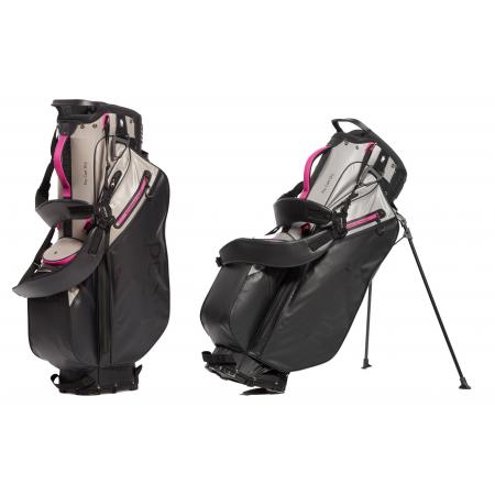 JuCad 3 in 1 Bag Pro Cart Dry Waterproof, schwarz/grau/pink