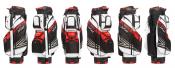 JuCad Cartbag Quiet Line, schwarz/weiß/rot