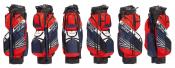 JuCad Cartbag Quiet Line, dunkelblau/rot/weiß