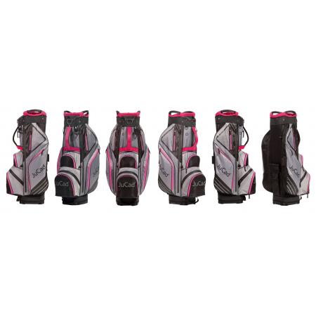 JuCad Cartbag Sportline, schwarz/grau/pink