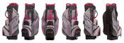 JuCad Cartbag Sportline, schwarz/grau/pink