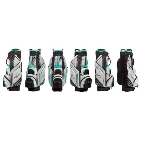 JuCad Cartbag Sportline, schwarz/grau/türkis