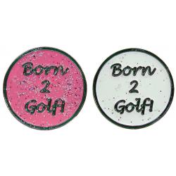 Navika Glitzy Ballmarker Born 2 Golf