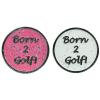 Navika Glitzy Ballmarker &quote;Born 2 Golf&quote;, pink
