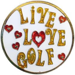 Navika Glitzy Ballmarker Live Love Golf