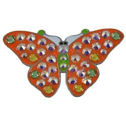 Navika Crystal Ballmarker Butterfly 2 orange