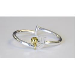 Navika Armspange Iron and Ball silbervergoldet