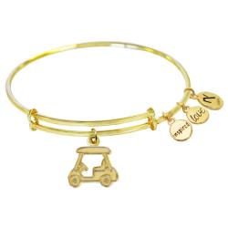 Navika Armspange mit GolfCharm vergoldet Golfcart