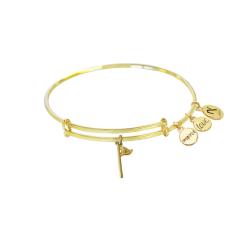 Navika Armspange mit GolfCharm vergoldet Golf Fahne