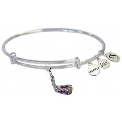 Navika Armspange mit GolfCharm silber Eisen pink