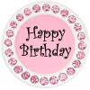 Navika Crystal Ballmarker &quote;Happy Birthday&quote;, pink