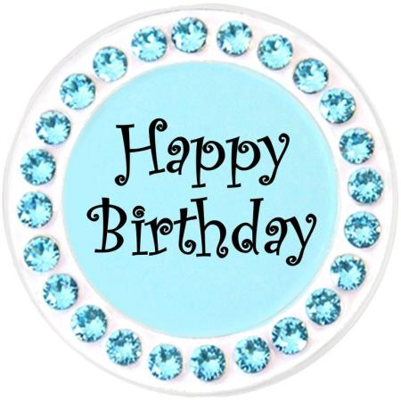 Navika Crystal Ballmarker &quote;Happy Birthday&quote;, blau