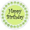 Navika Crystal Ballmarker &quote;Happy Birthday&quote;, grün