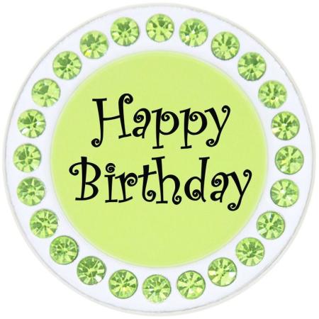 Navika Crystal Ballmarker &quote;Happy Birthday&quote;, grün