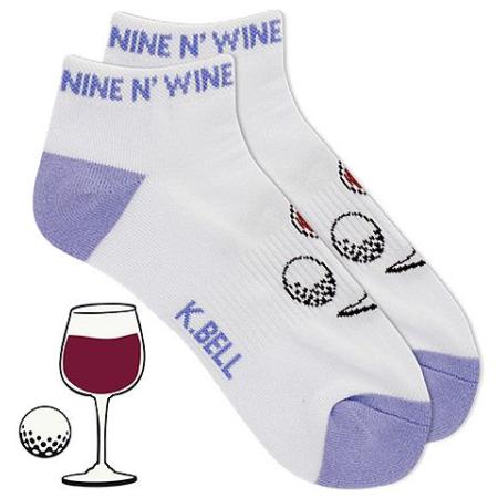 K. Bell Damen-Golfsocken Nine N' Wine