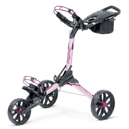 Bag Boy Nitron 3-Rad Push Trolley, pink/wine