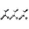 Bag Boy Compact C3 3-Rad Push Trolley, silber/schwarz