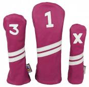 Sunfish Leder Headcover Ace, pink/weiß, Driver