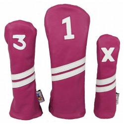 Sunfish Leder Headcover Ace pinkweiß Fairwayholz