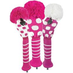 Bommel Strick Headcover pink