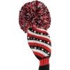 Bommel Sparkle Strick Headcover, schwarz/weiß/rot, Fairwayholz Punkte