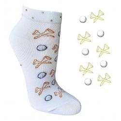 cbfmoda DamenGolfsocken Tees n Balls weiß