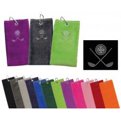 cbfmoda Golftuch Schläger mit Ball schwarz