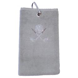 cbfmoda Golftuch Schläger mit Ball grau