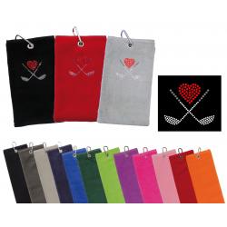 cbfmoda Golftuch Schläger mit Herz anthrazit