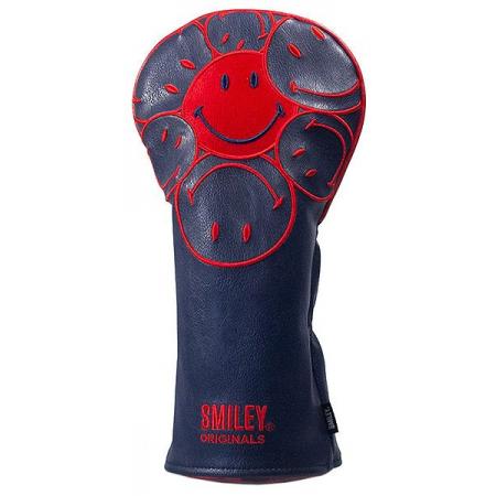 KraveGolf Stacked Smiley Originals Headcover, dunkelblau/rot, Fairwayholz