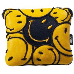 KraveGolf Stacked Smiley Originals Mallet Puttercover gelbschwarz
