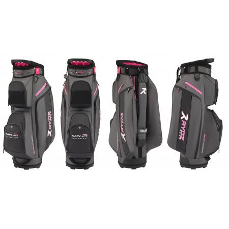 Rydz Gear Cartbag Firebee WR, grau/schwarz/pink