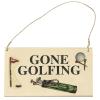 Türschild aus Holz - Gone Golfing