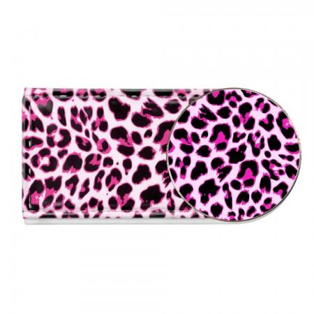 Crocodily Clip Ballmarker-Set, Leopard Print pink