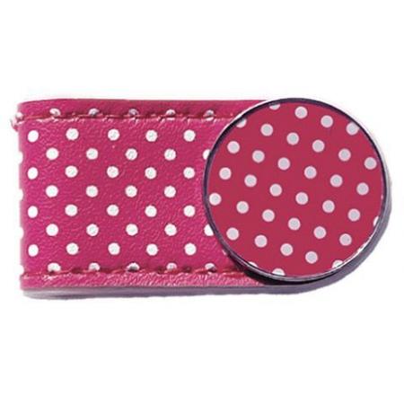 Crocodily Clip Ballmarker-Set, Polka Dots pink